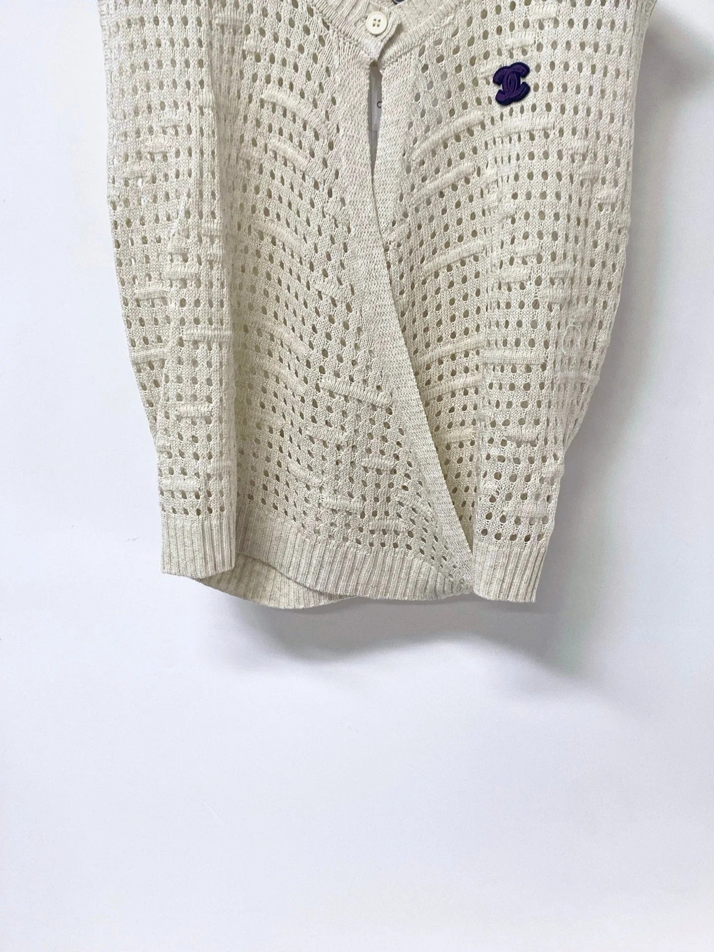 Chanel 2026 V-neck Crochet Knit Vest Acrylic 419420
