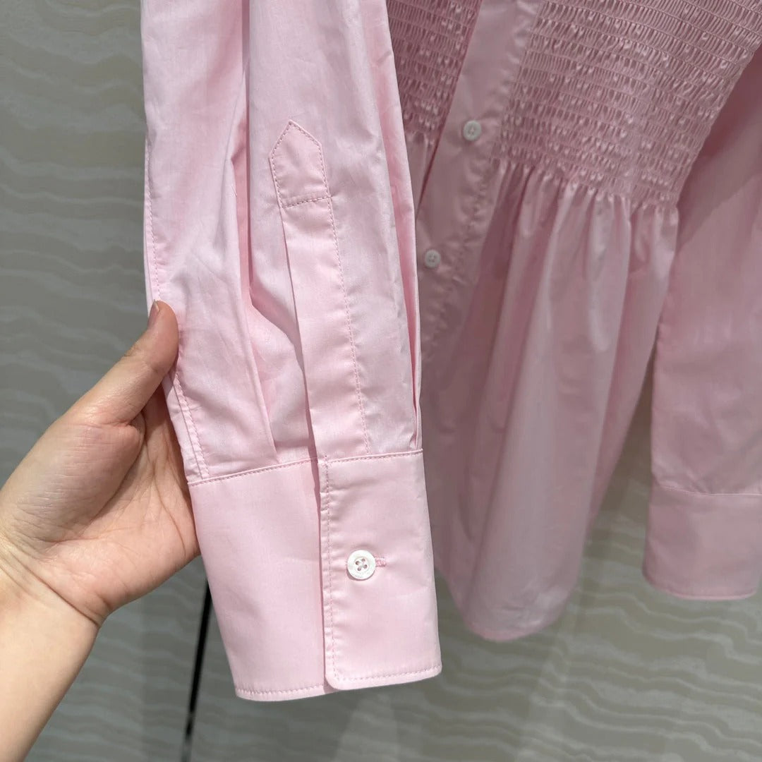 PRADA PREMIUM SHIRT DRESS WITH WAISTED DESIGN 276303