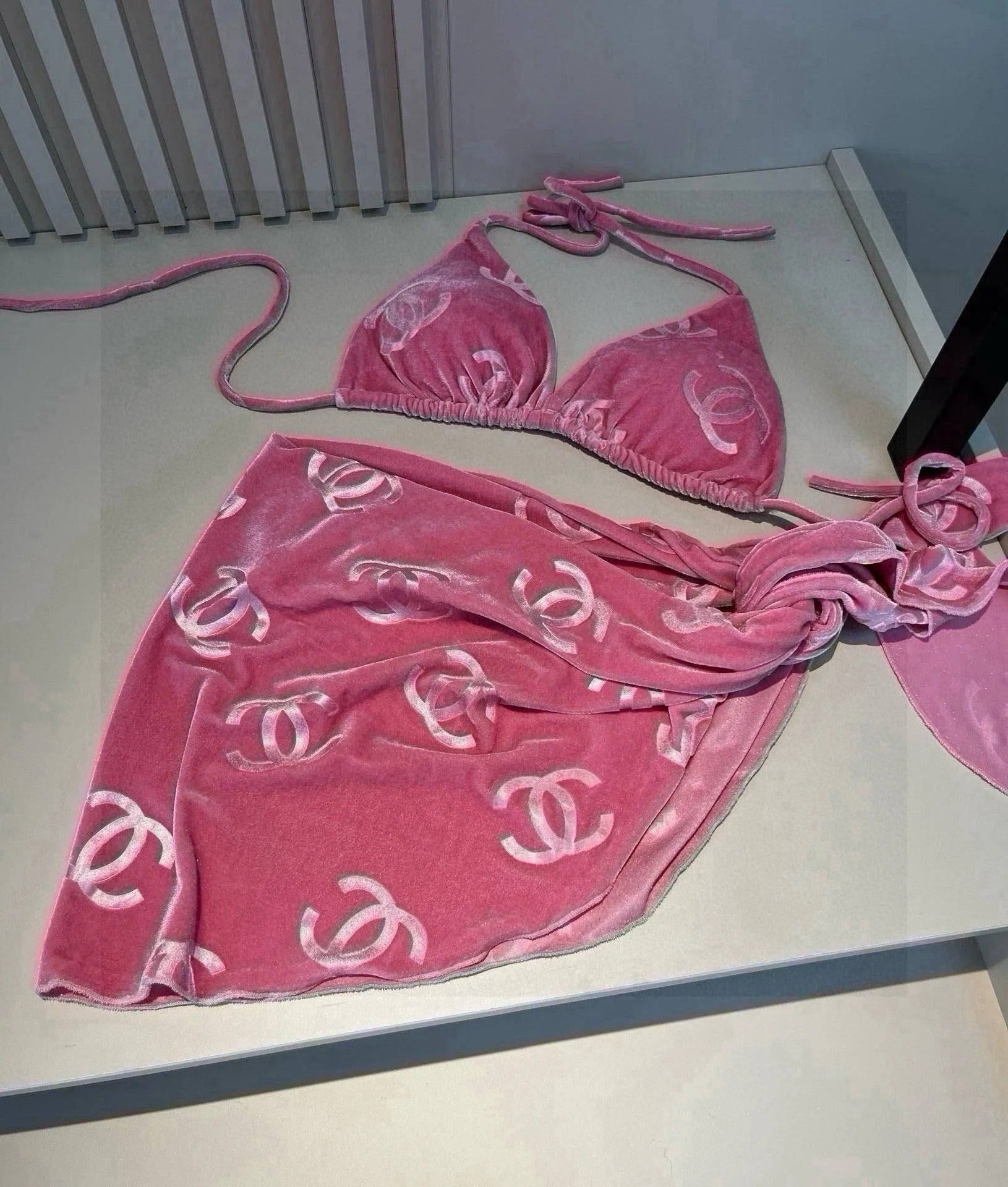 CC BIKINI SWIMSUIT SET IN PINK 624523