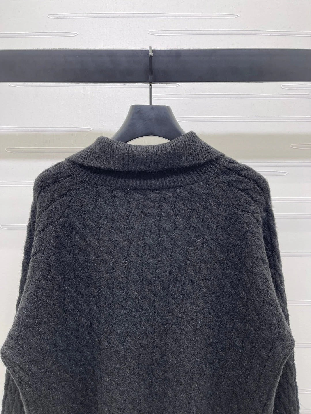 MIUMIU HALF-ZIP KNITTED PULLOVER WITH COLLAR STYLE 486