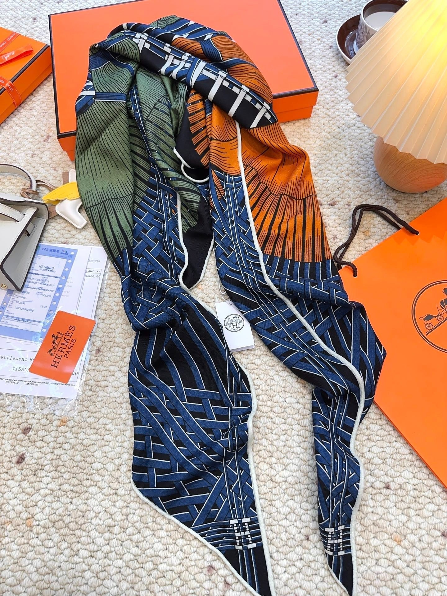 HERMES 25S SCARF 140 IN CASHMERE SILK 854526