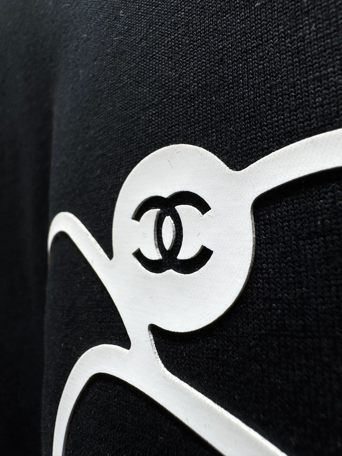 Chanel 2026 Logo Short-Sleeve T-Shirt Black Cotton