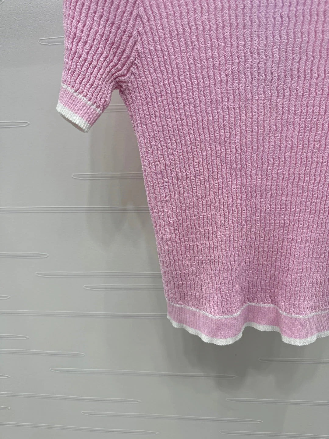 CHANEL 25S SHORT SLEEVE CREW NECK SWEATER 264254