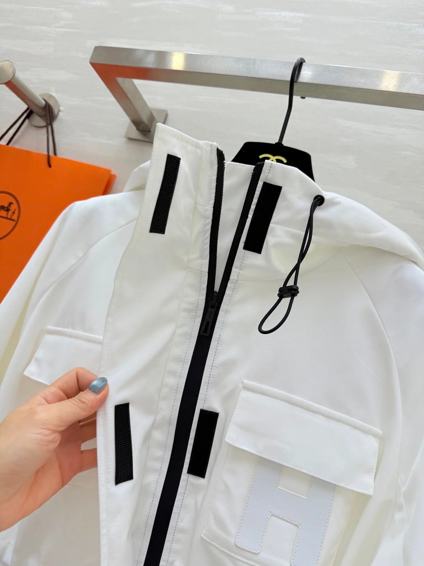 HERMES 25S HOODED JACKET 073