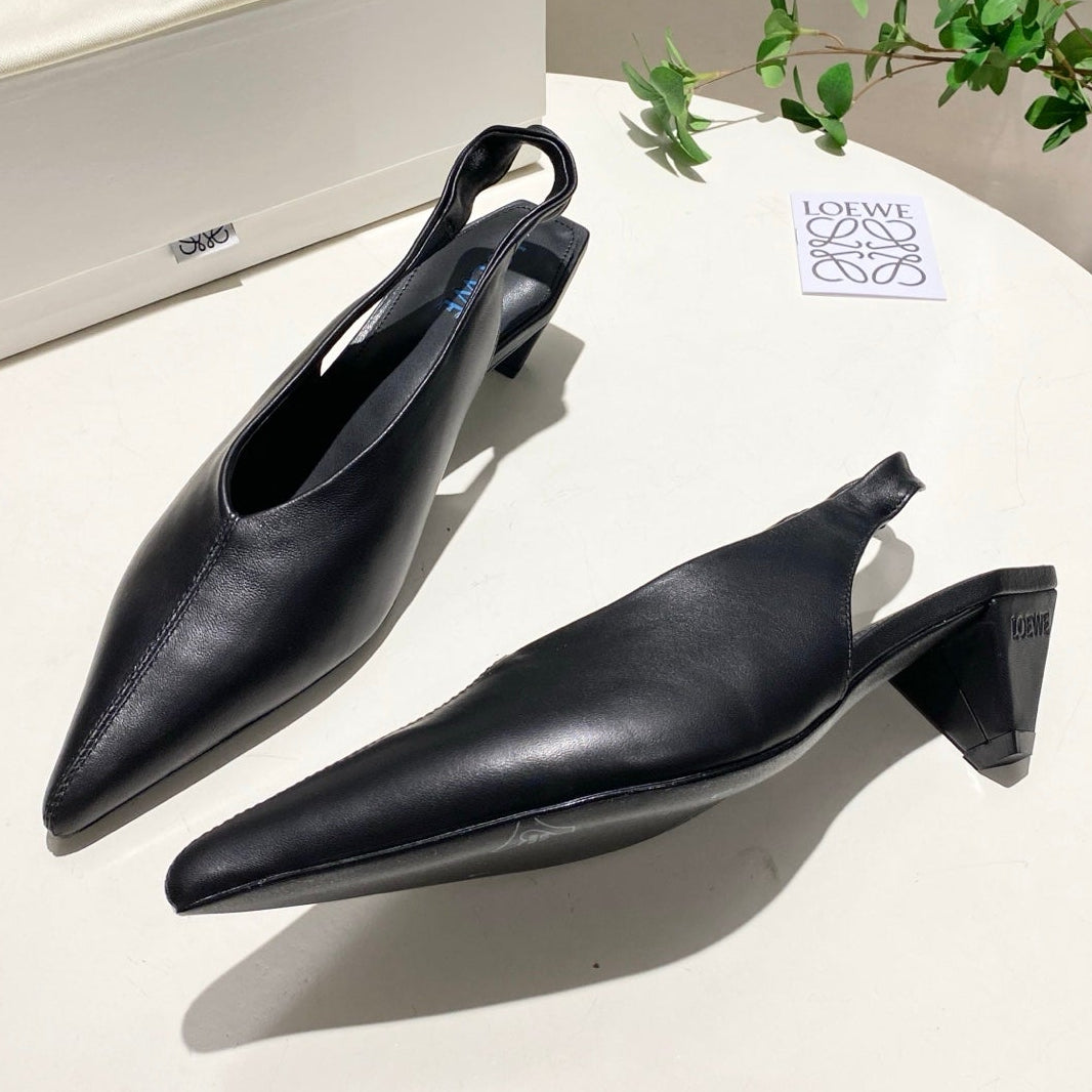 Loewe 2026 Origami Cubic Slingback 45mm Leather 144022