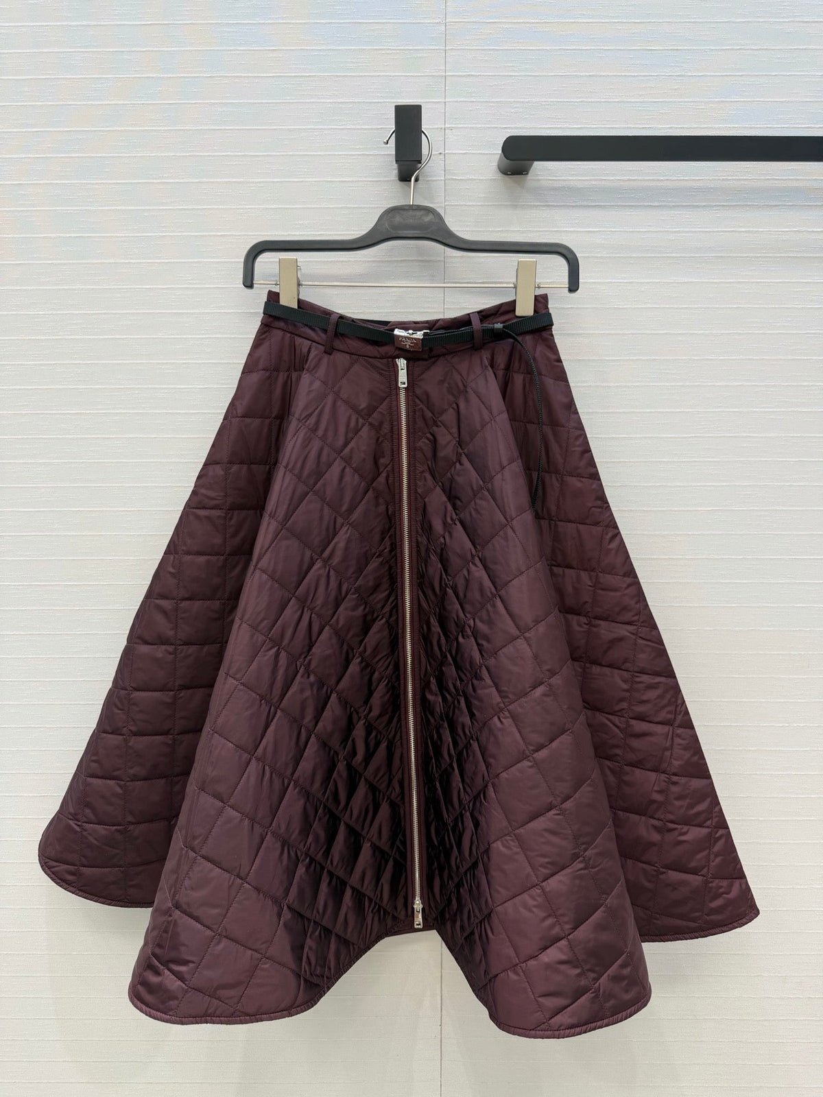 Prad Quilted A-Line Long Skirt Polyester 440522