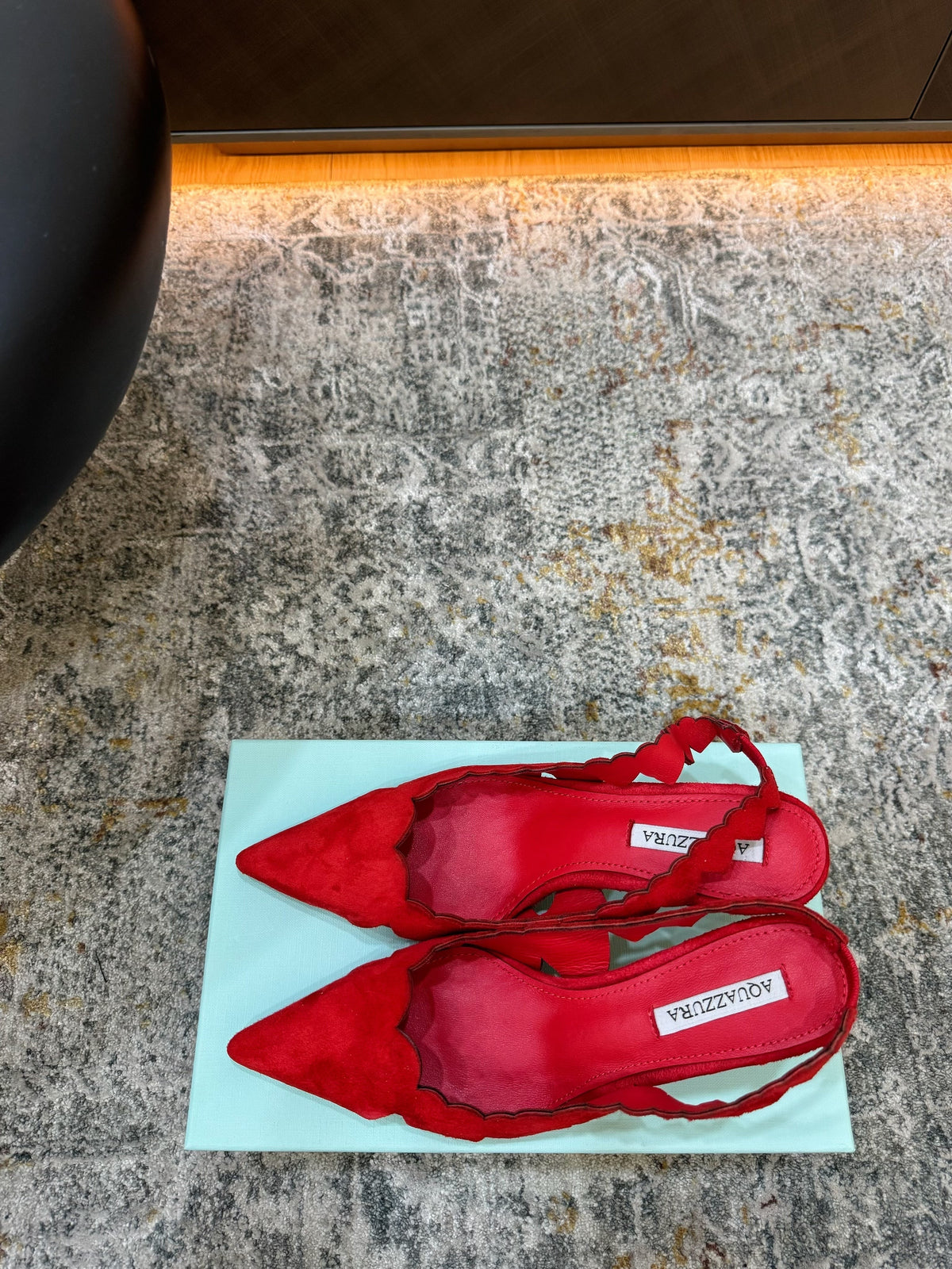 Aquazzura 26S Slingback 6cm Red Suede