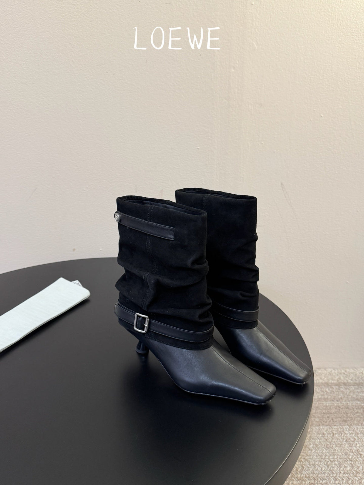 Loewe 2026 Pointed Toe Ankle Boots 55mm Suede Leather 166957
