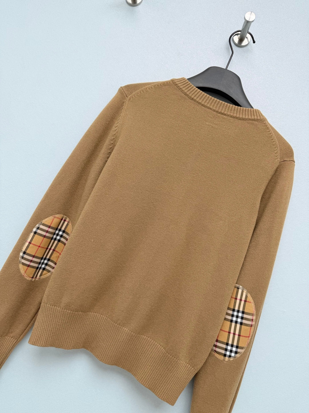 Burberry 26s Cardigan Sweater Brown Stripe Placket Knit 436078