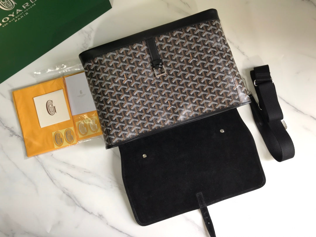 GOYARD CITADIN BAG 38CM BLACK CANVAS