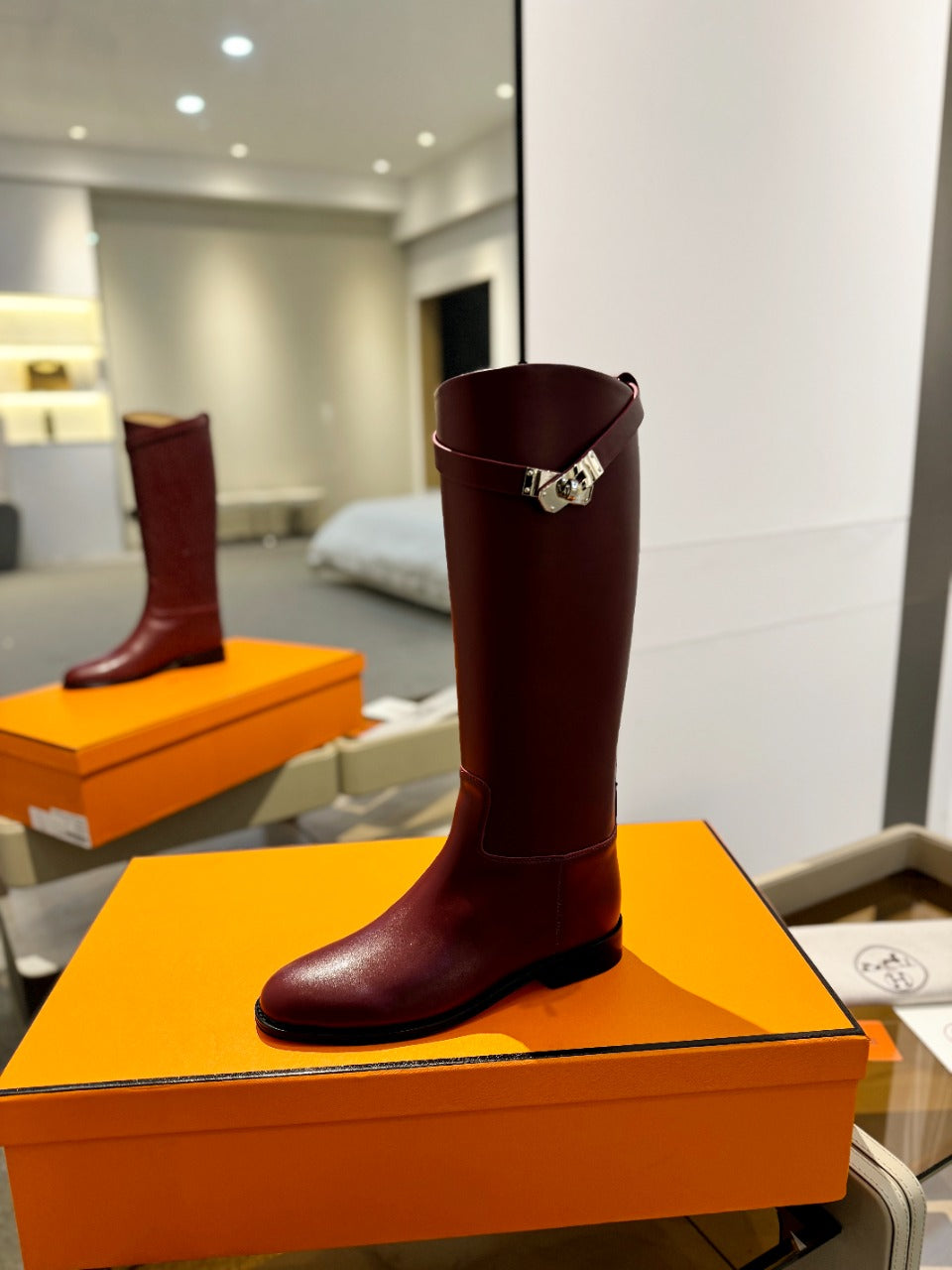 HM Stivali Jumping 20mm Burgundy Cowhide 961662
