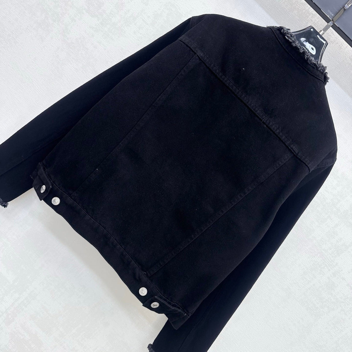 CE Trucker Jacket in Black Heavy Cotton