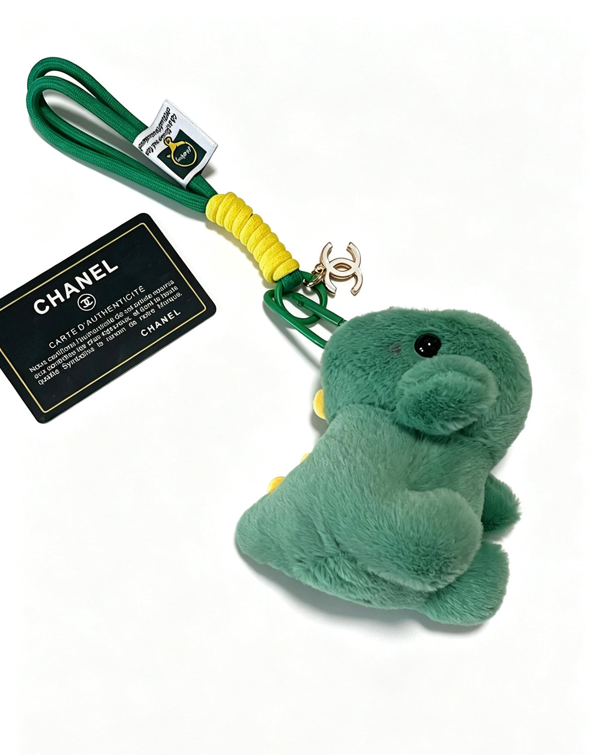 Chanel Cute Green Dinosaur Plush Toy Bag Charm