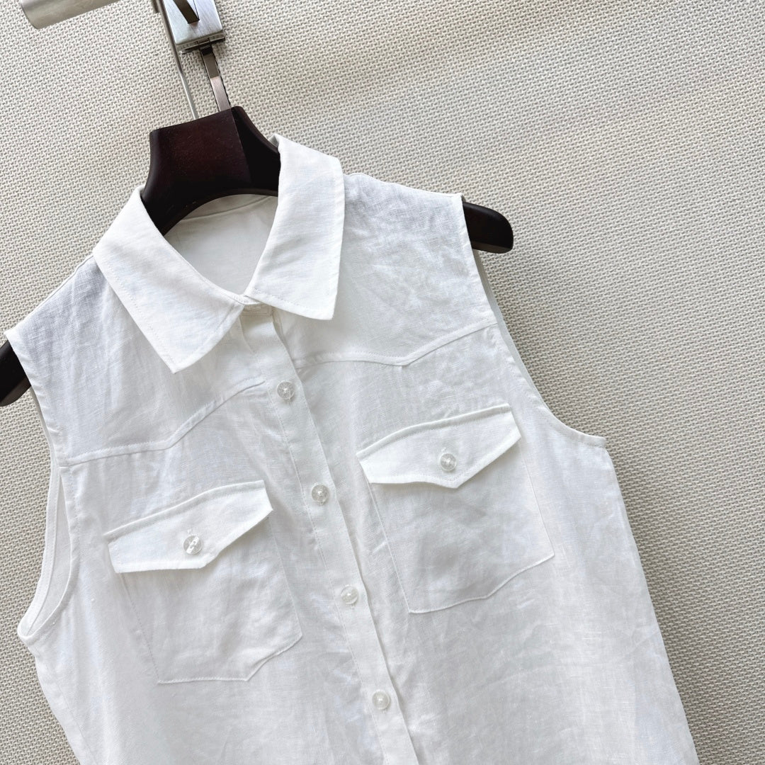 Hermes 26s Sleeveless Top & Skirt Set 774