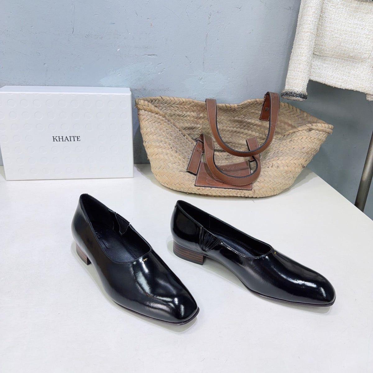 Khaite Colt Loafers 3cm Black Leather 943200
