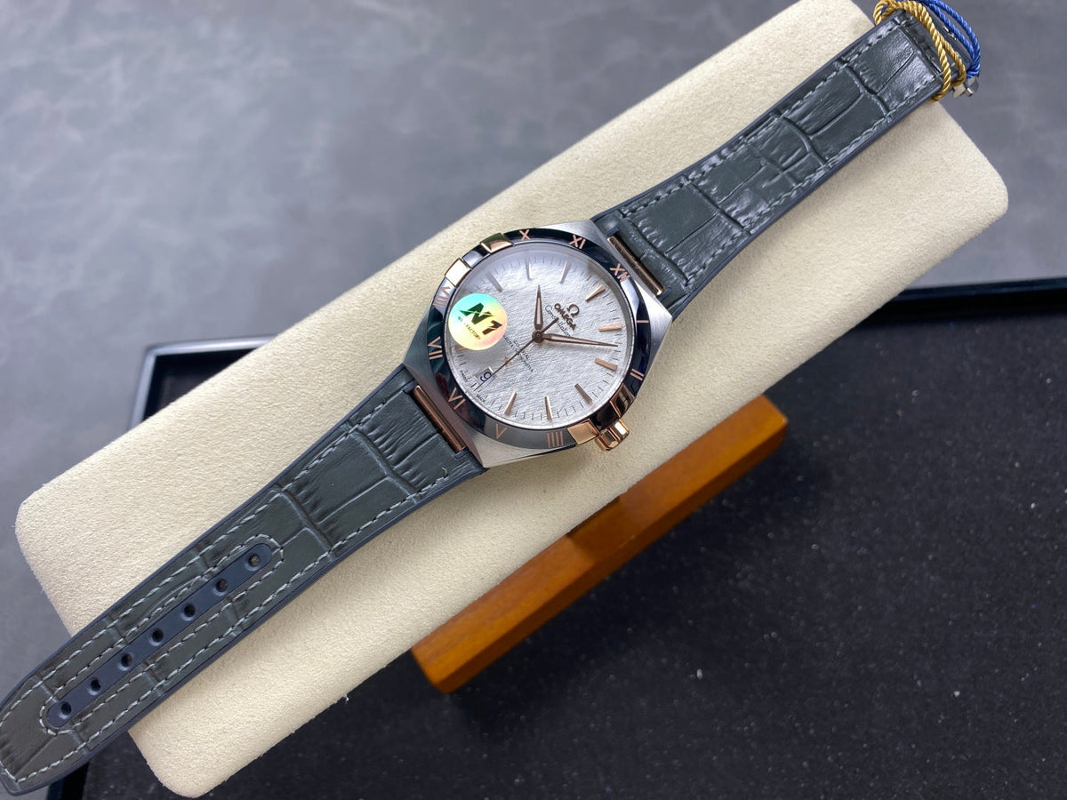 Omega Seamaster Planet Ocean 600M Co-Axial Master Chronometer Grey Dial Green Strap