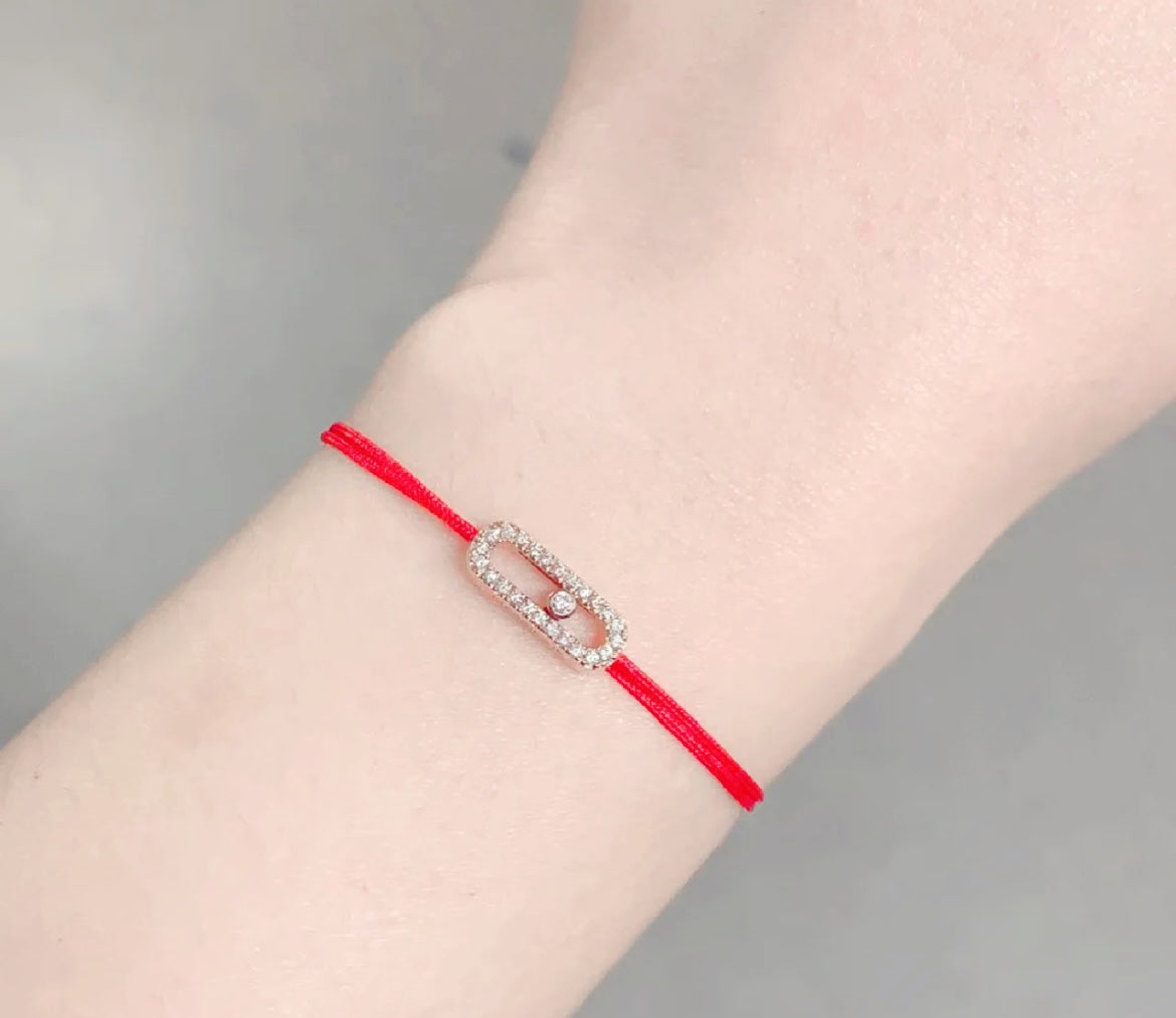 Messika Move Uno Diamond Charm Red Cordieris