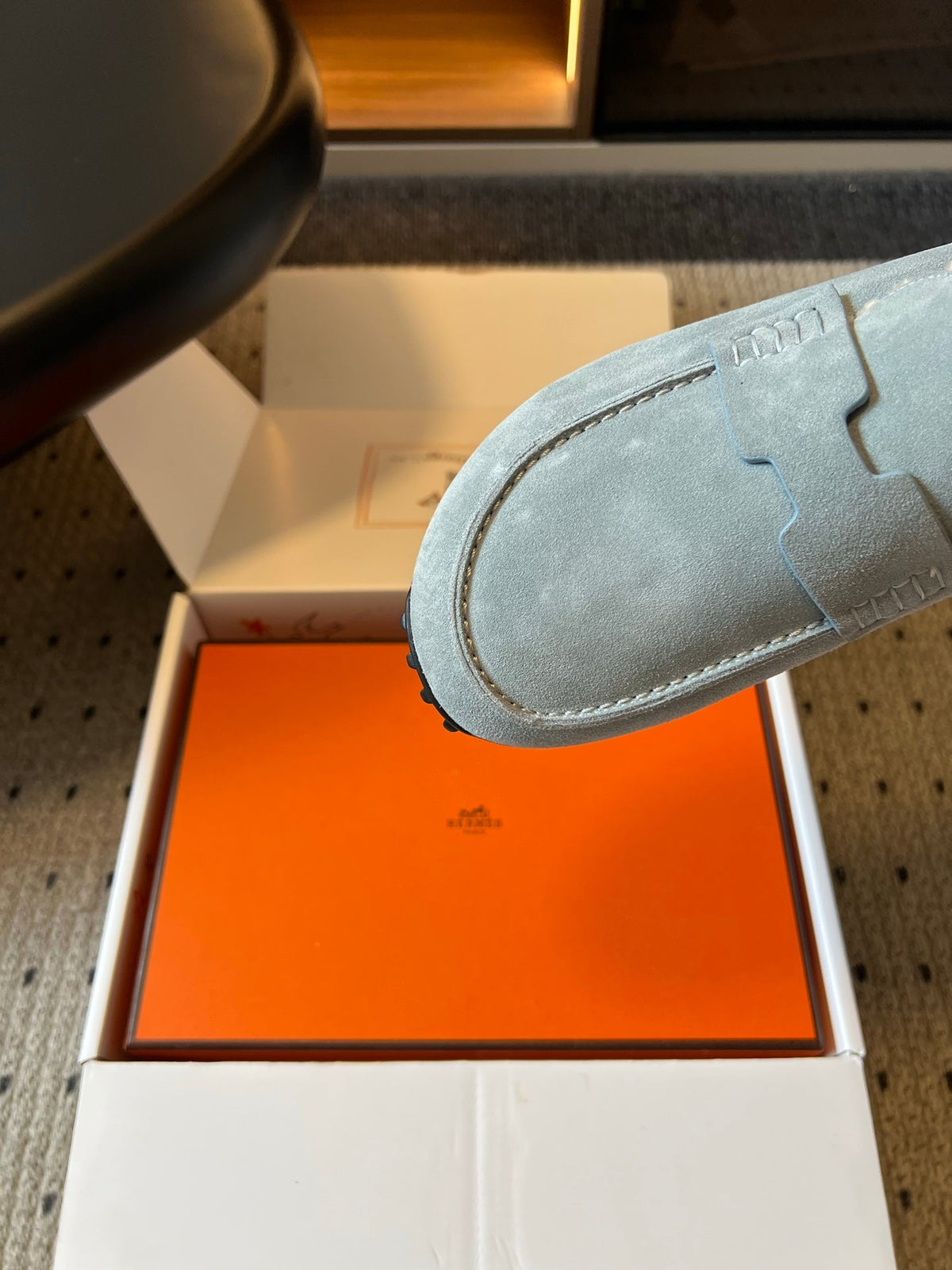 HM 26S Destin Mules Pastel Blue Suede