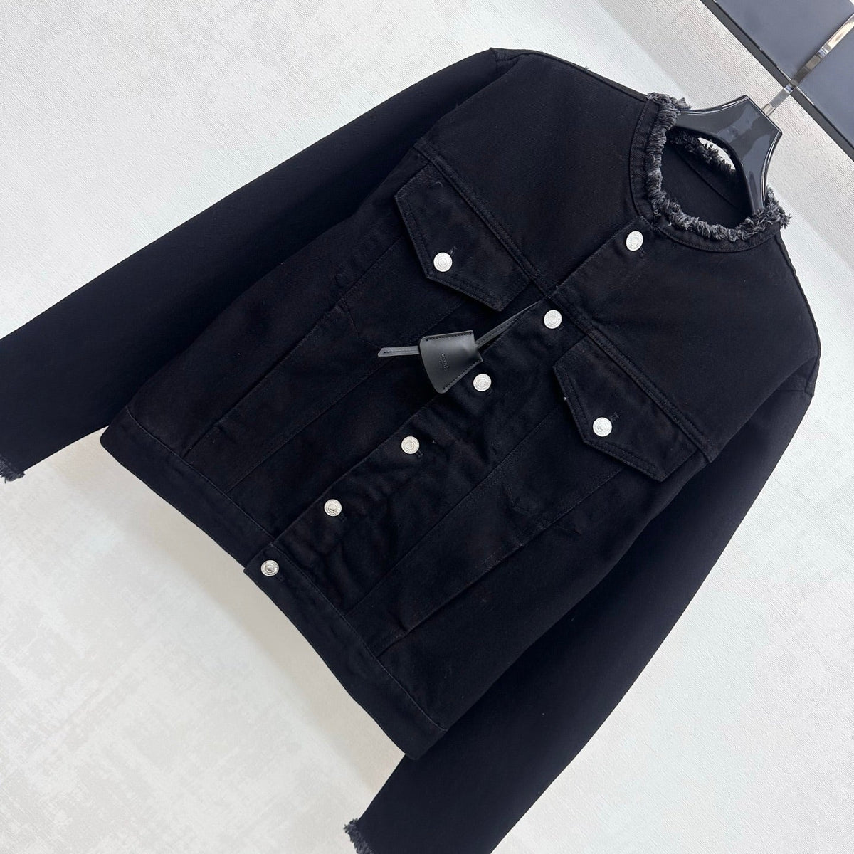 CE Trucker Jacket in Black Heavy Cotton