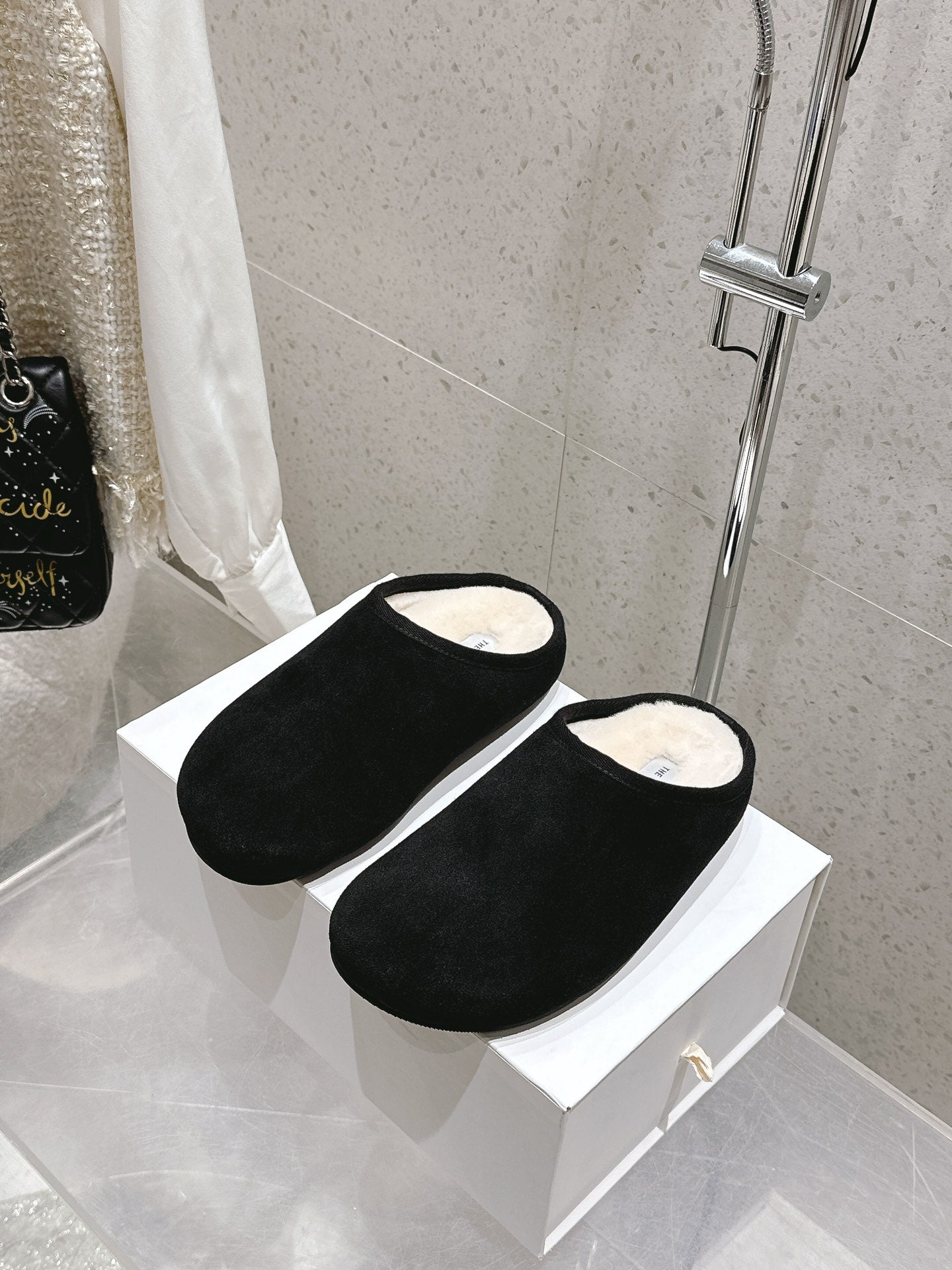 The Row Sandal Black Suede 334158