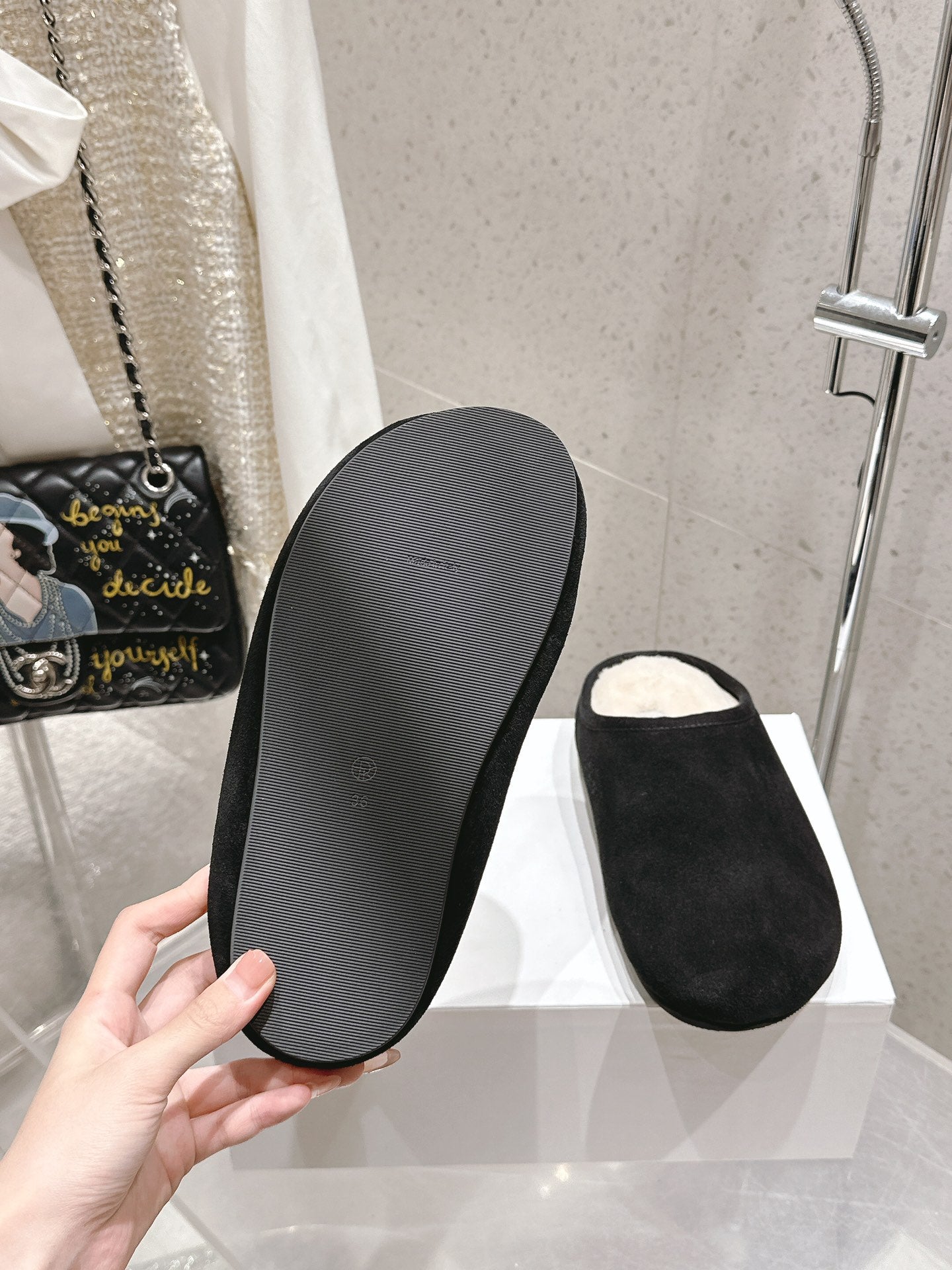 The Row Sandal Black Suede 334158