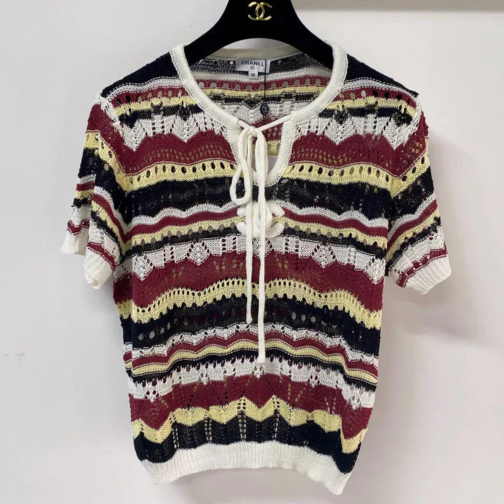Chanel Short-Sleeve T-Shirt Multiple Color in Nitrile Cotton 283201