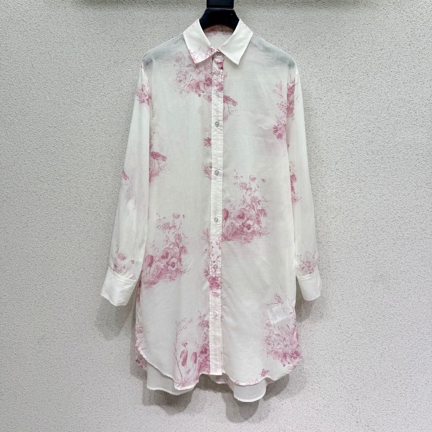 CD Pink Printed Shirt in Cotton 376600