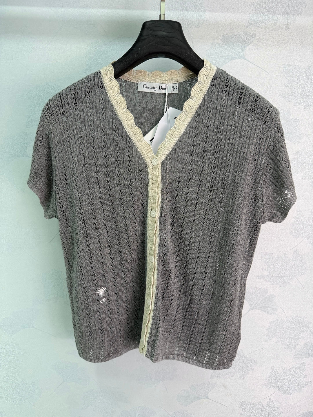 CD 26 Color-Blocked Textured Knit Top in Wool