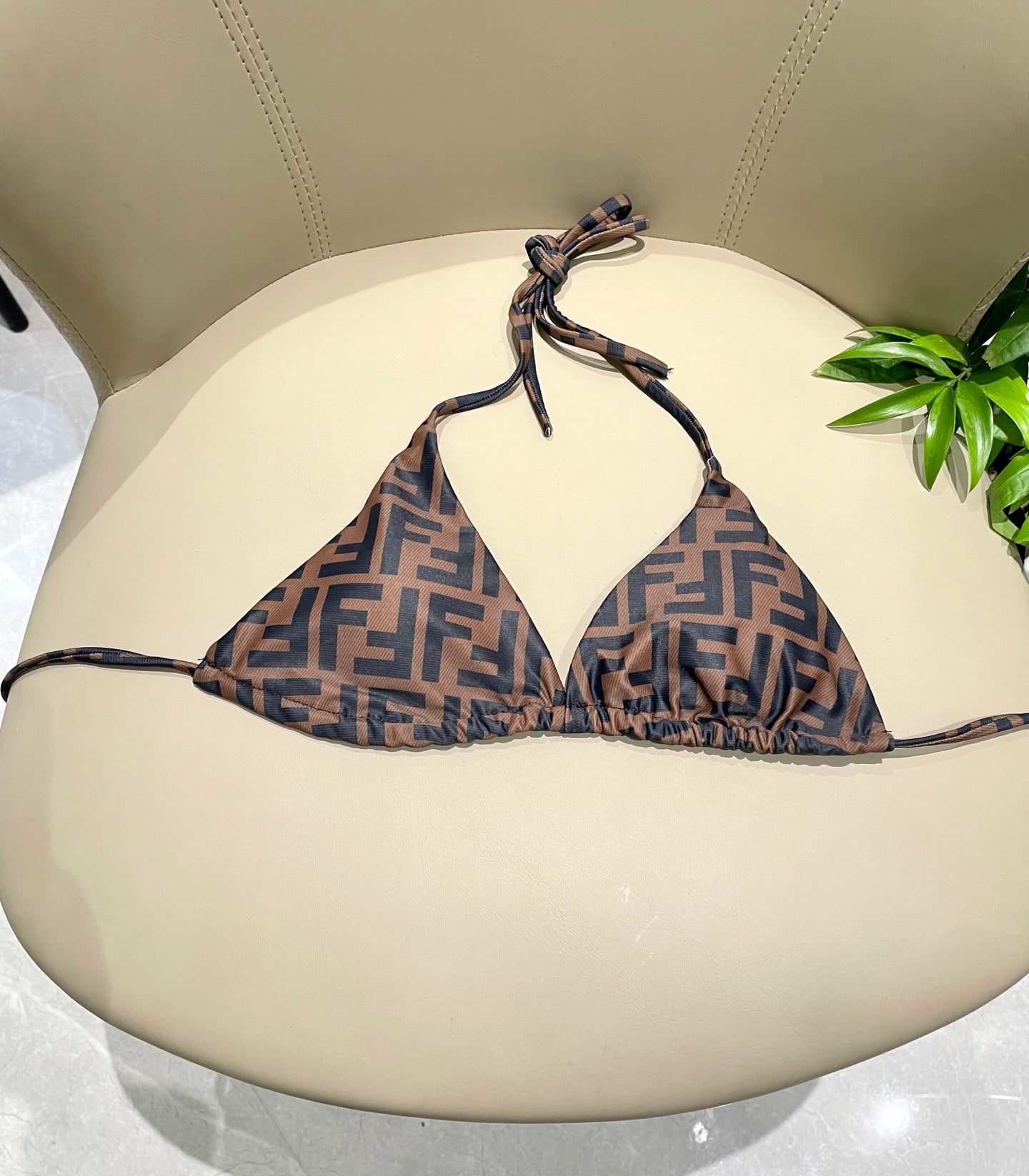 FF Swimsuit Brown Black Polyamide 180513