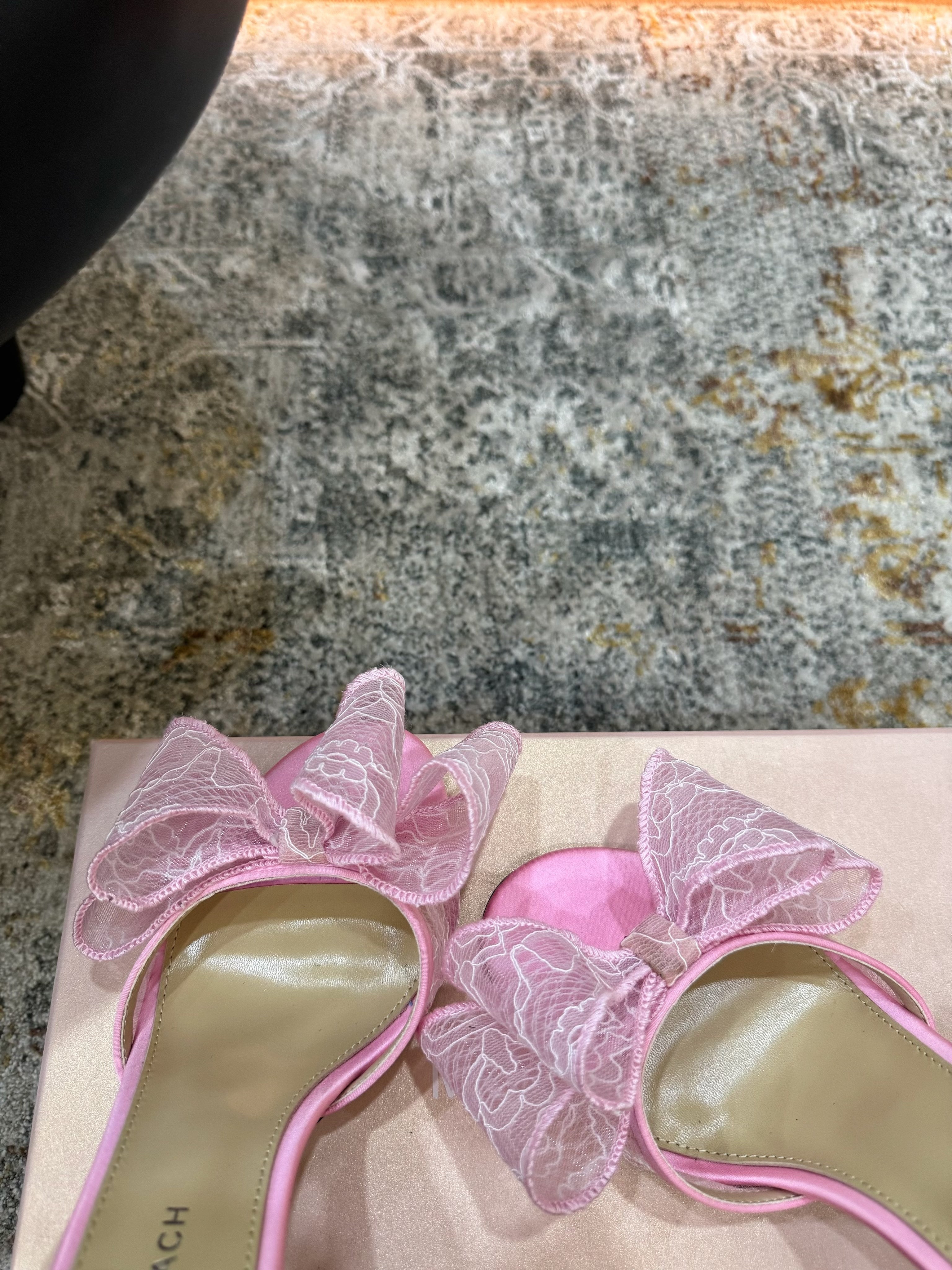 Mach 26 Sandal Heel 90mm Pink in Lace 804311