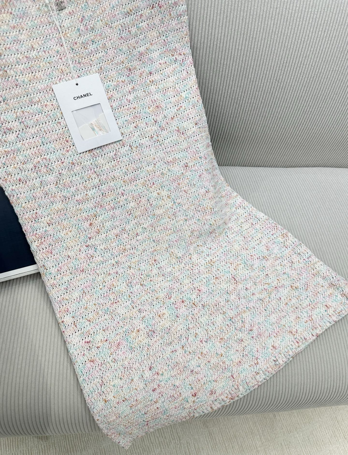 CC 26 Colorful Yarn Knitted Slip Dress in Wool 387530