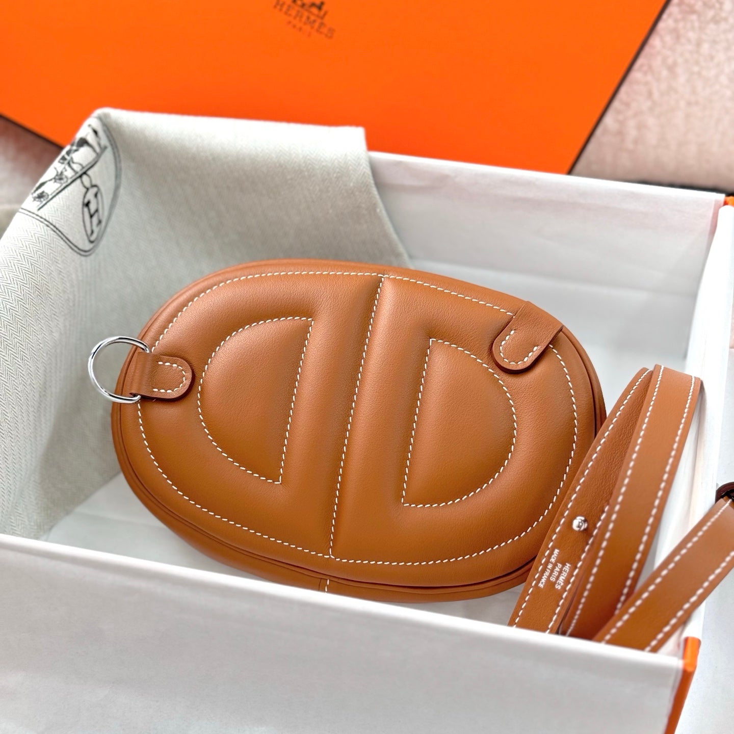 HM In-the-Loop Belt 19CM Bag Brown Swift