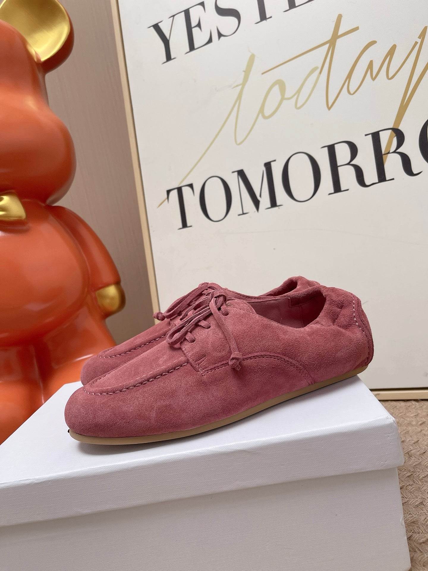 CE Adam Lace-Up Sneakers Dark Pink Suede Calfskin 951086