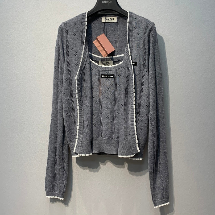 Miumiu 2026 Set Cardigan Knit 421145