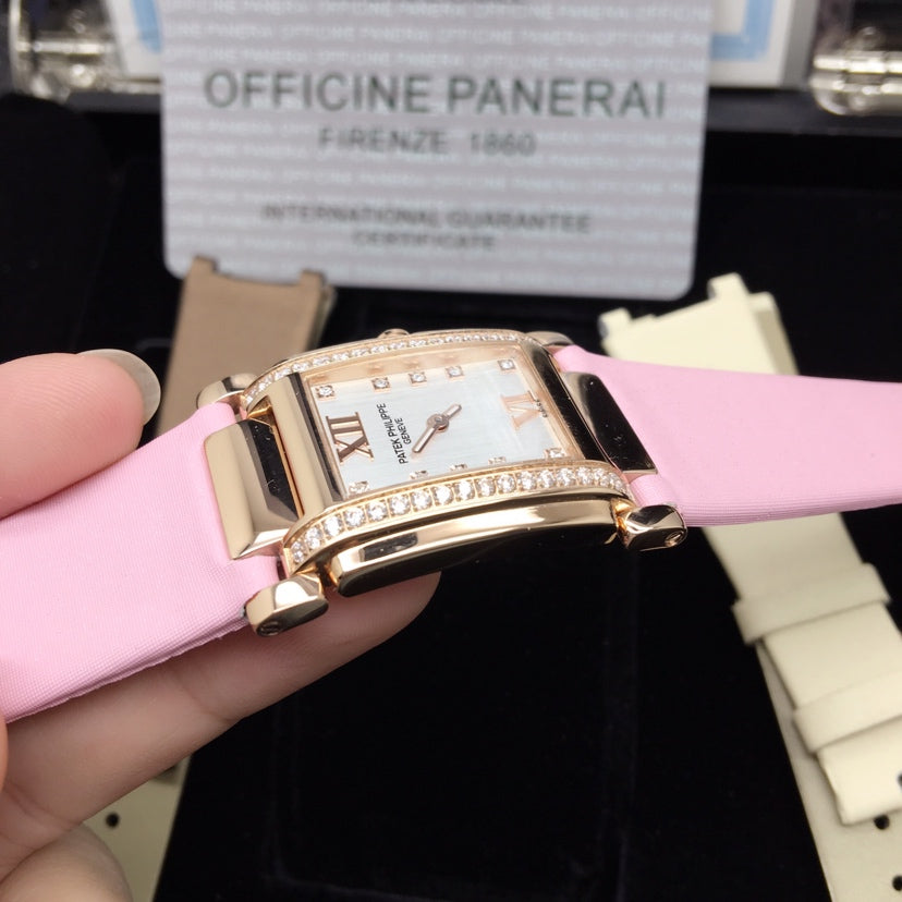 PATEK Twenty-Four 25mm Pink Gold Pink Strap