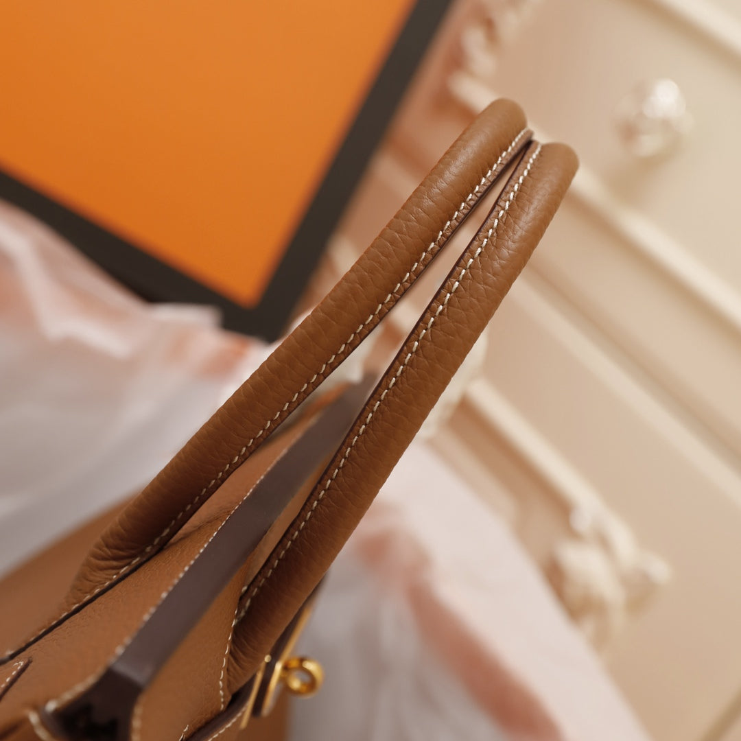 HM BIRKIN BAG 35 BROWN TOGO GOLD HARDWARE