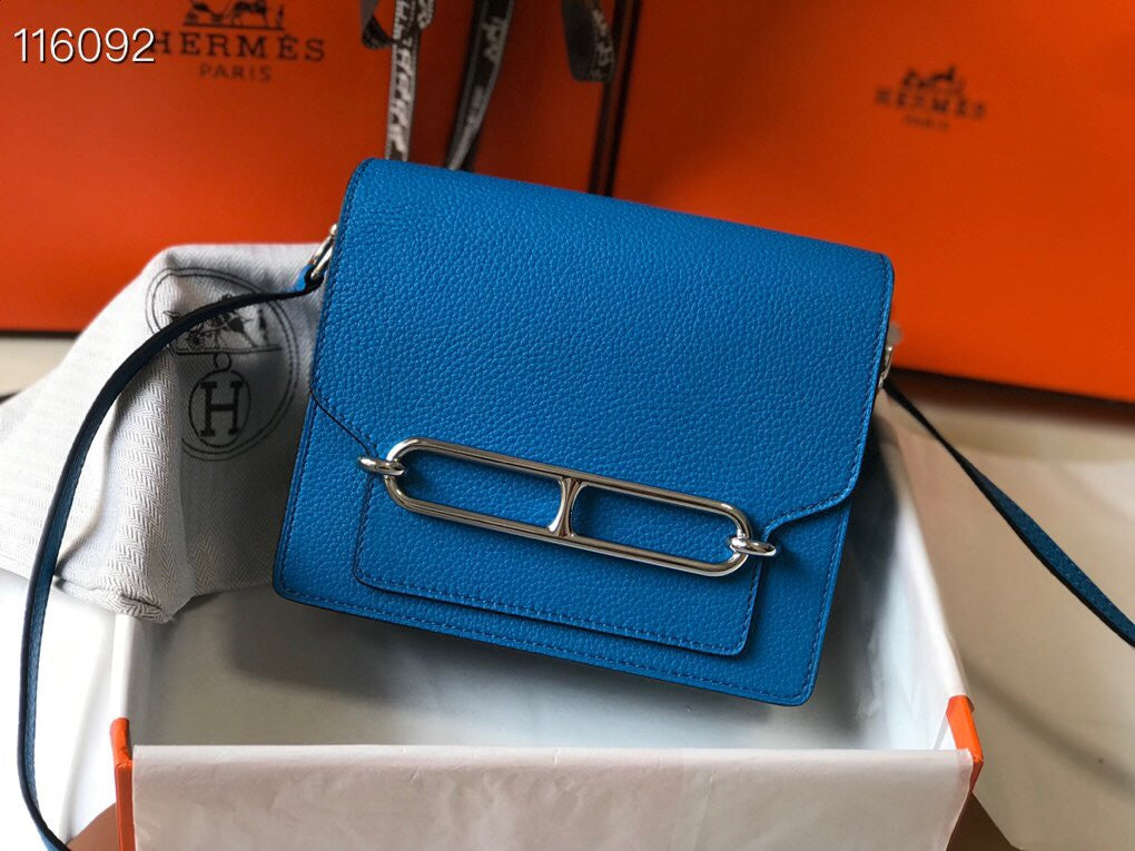 HM SAC ROULIS 19 COBALT TOGO LEATHER