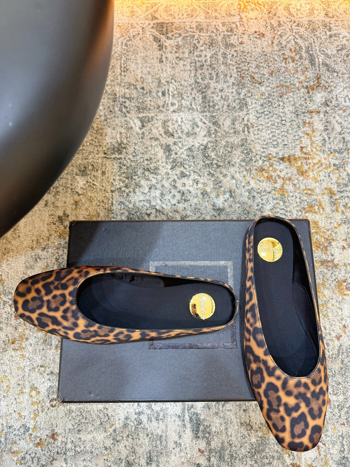 YSL 26s Flat Mules Leopard Print Canvas