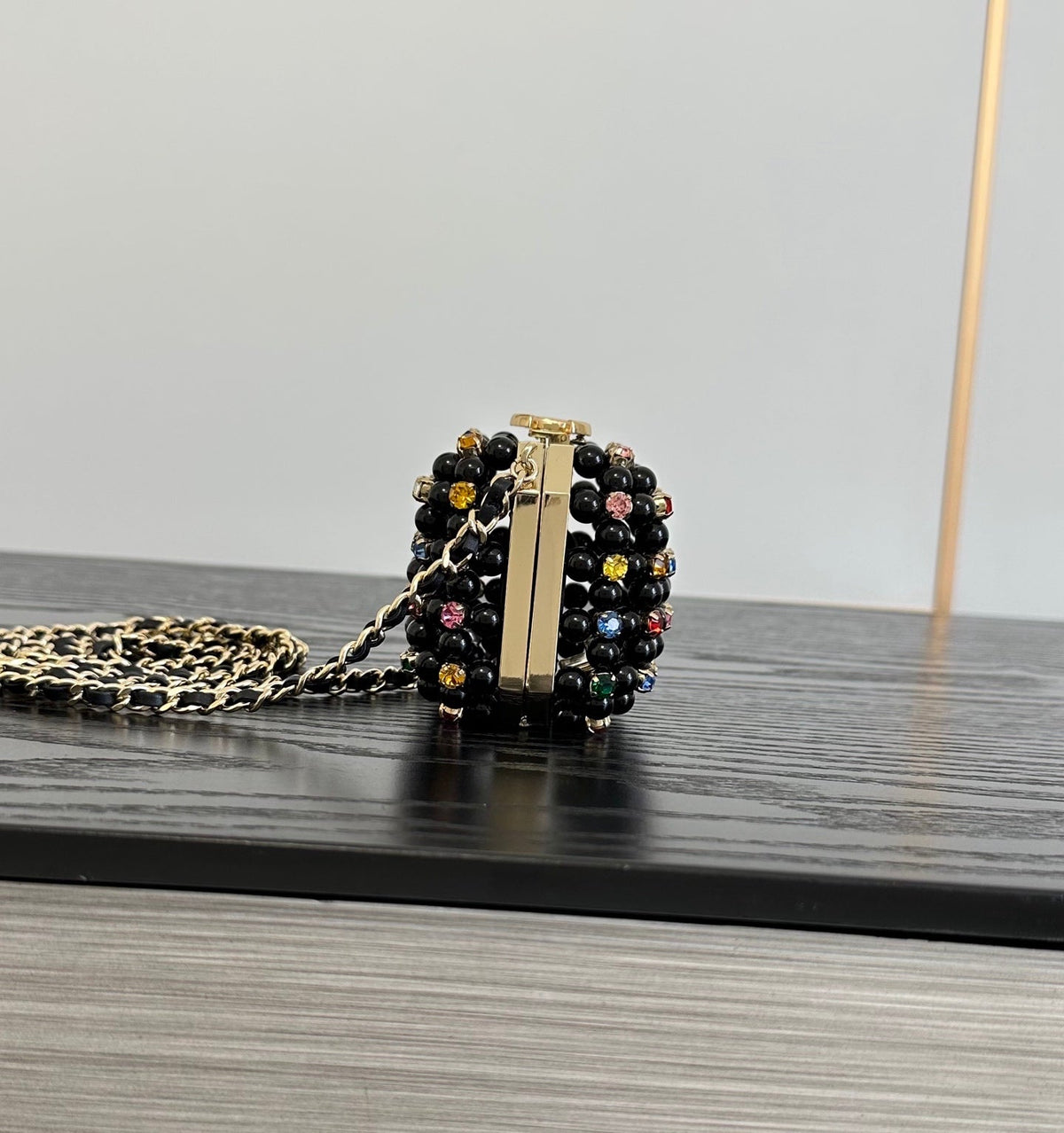 CC Cruise Mini Evening Bag 8cm Pearl Multicolor Crystal Rhinestones 01