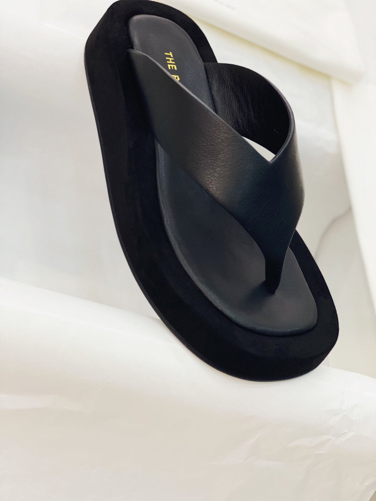 The Row 26s Ginza Sandals Black Smooth Leather 156123