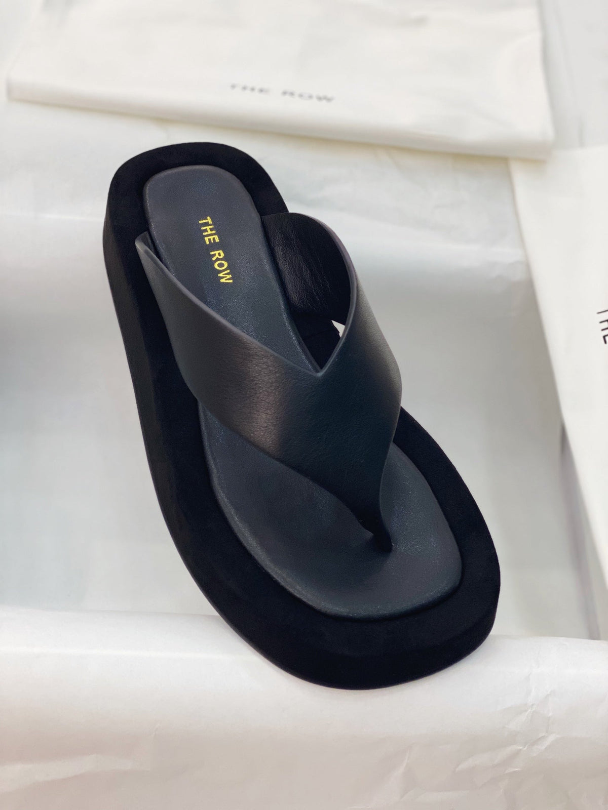The Row 26s Ginza Sandals Black Smooth Leather 156123