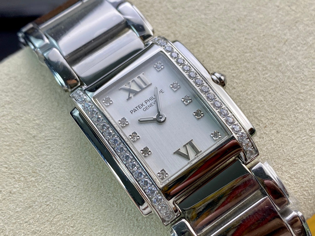PATEK Twenty-Four 25.5mm Silver White Dial
