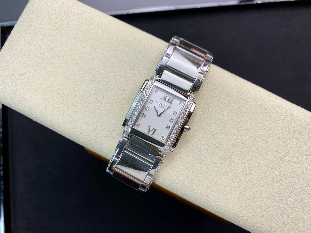 PATEK Twenty-Four 25.5mm Silver White Dial