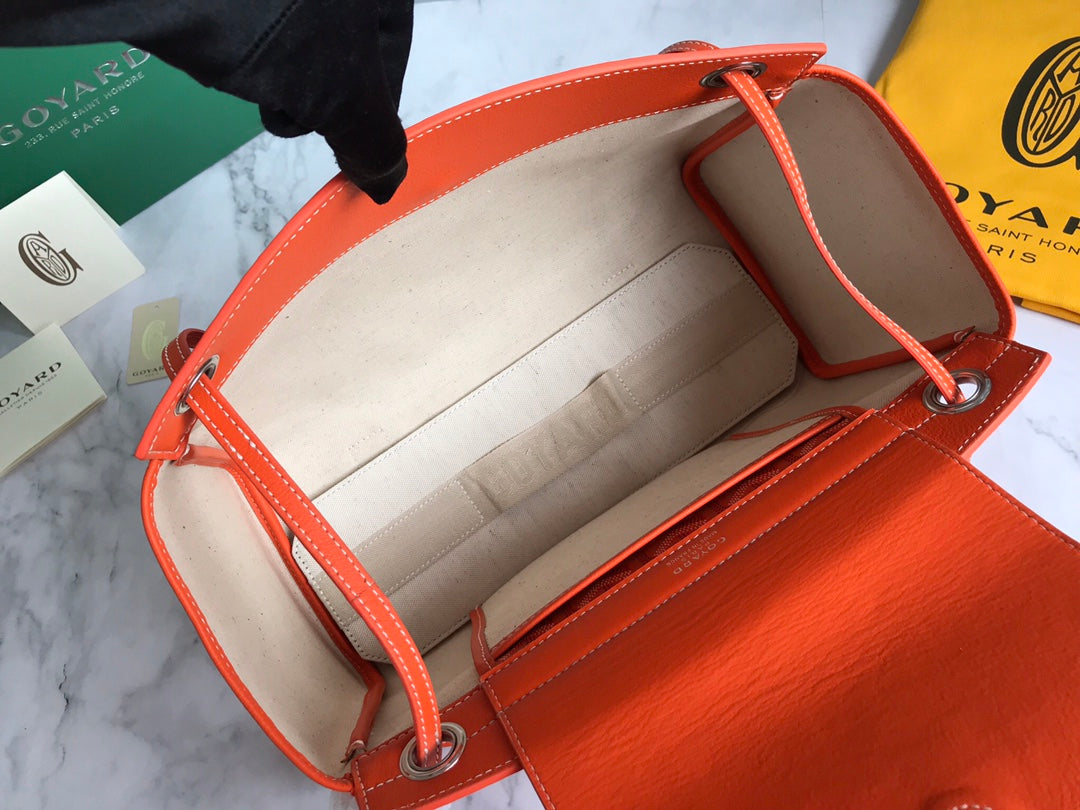 Goyard Rouette Souple Bag 31cm Orange Canvas & Calfskin
