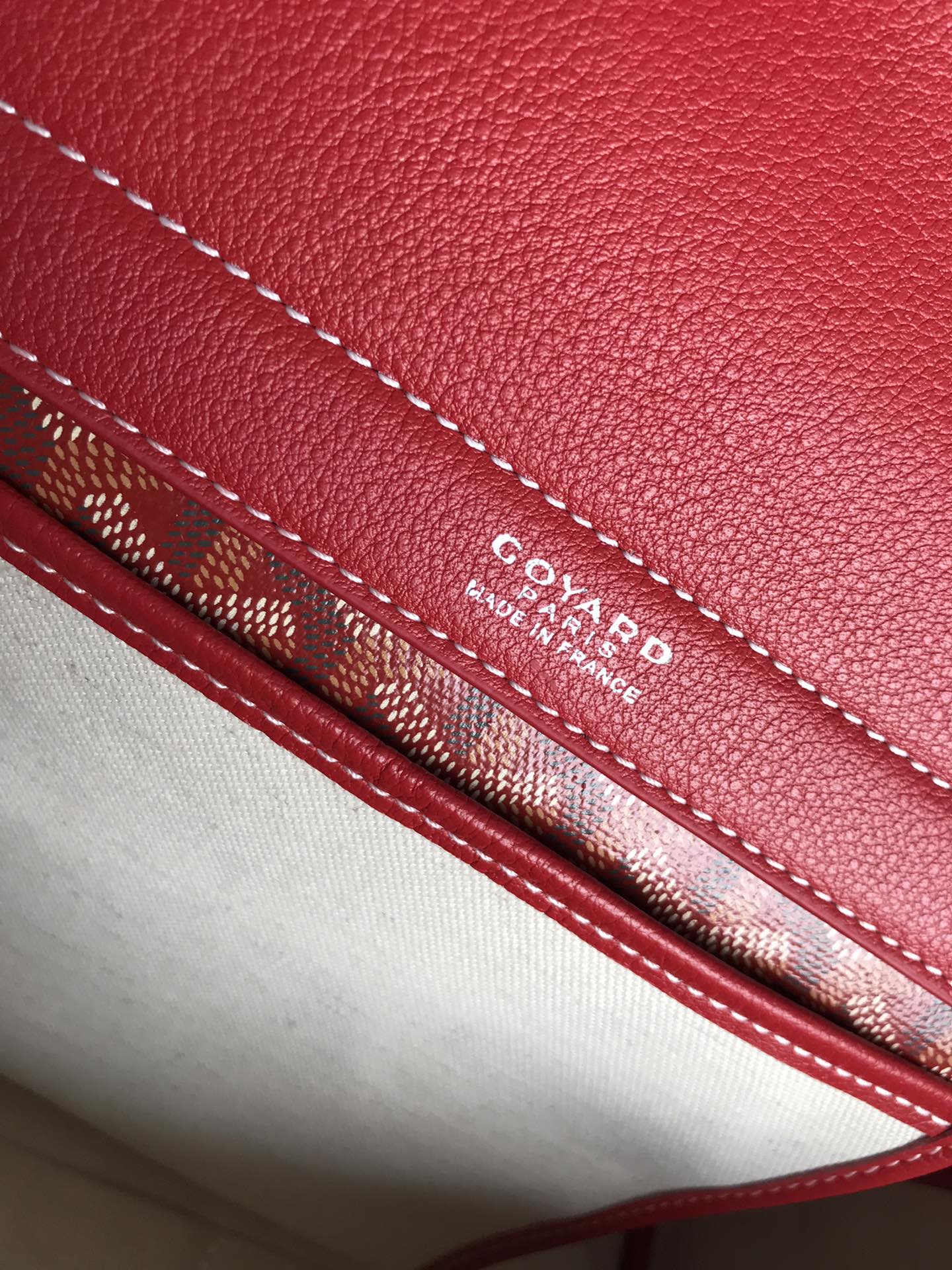 Goyard Rouette Souple Bag 31cm Burgundy Canvas & Calfskin