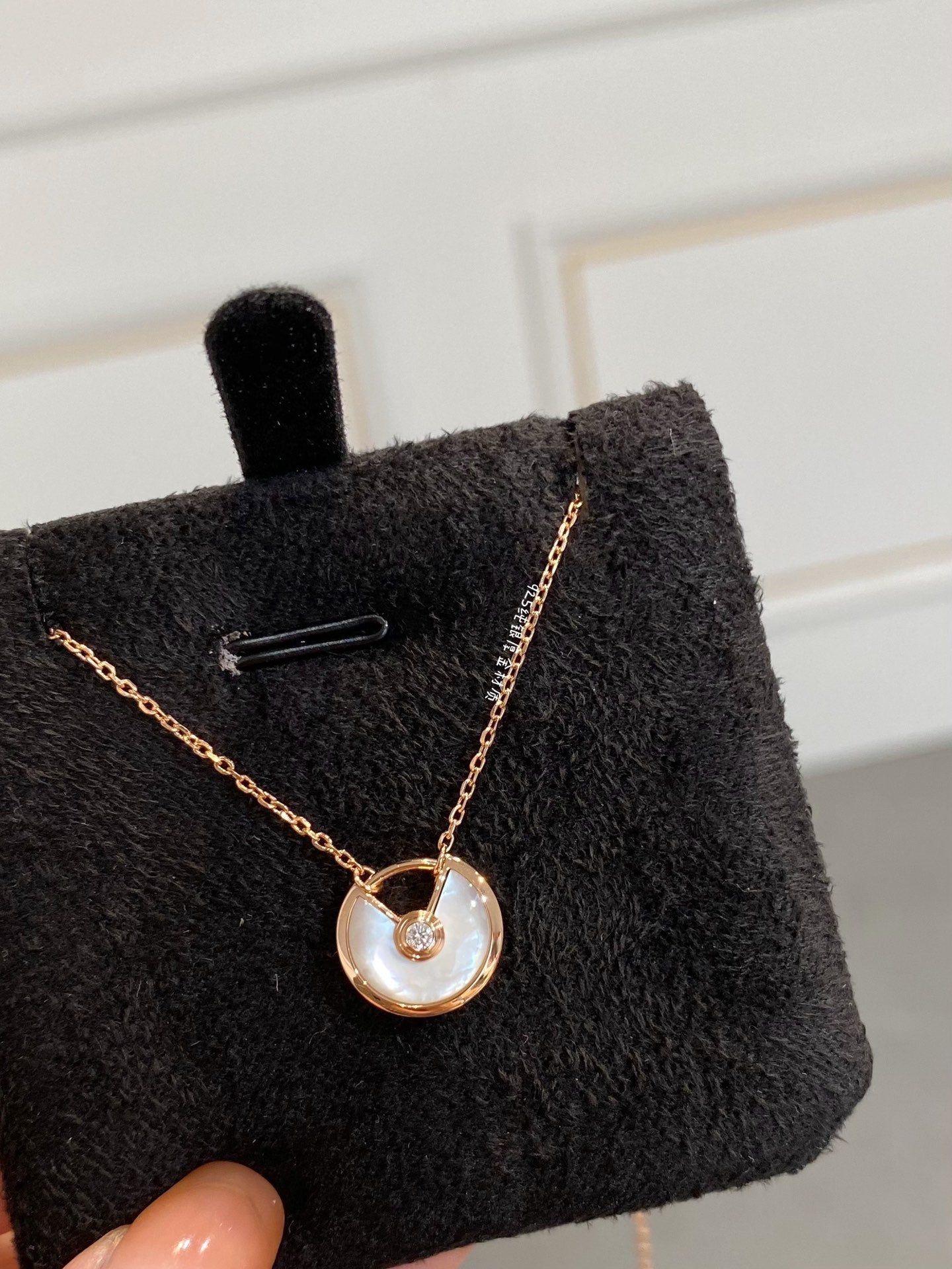 Cartier Necklace Amulette White Pink Gold