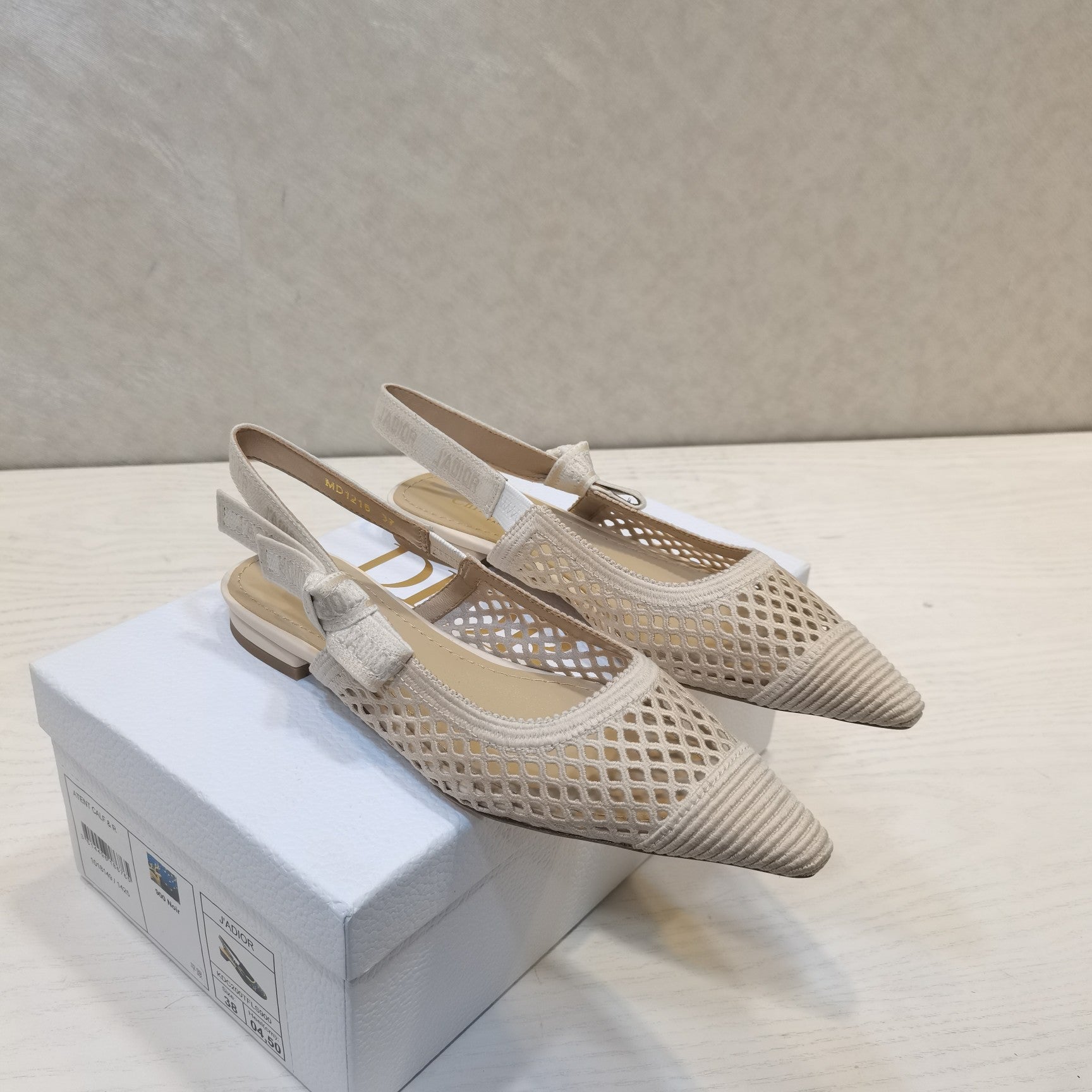 CD 25 J'Adior Slingback Flat Mesh and Fabric 237886