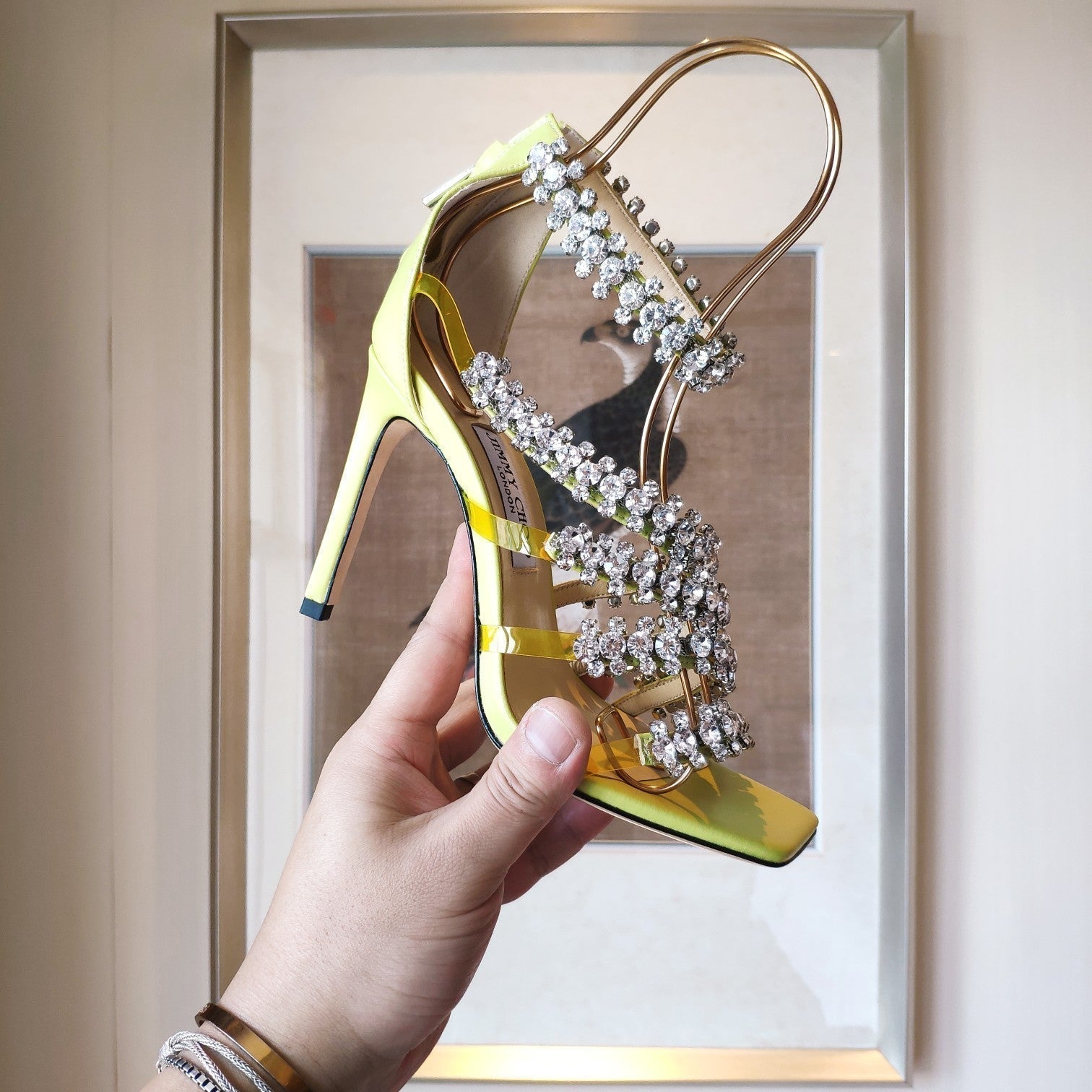 Jimmy 25 Josefine 100mm Sandals Lime Green Calfskin 240070