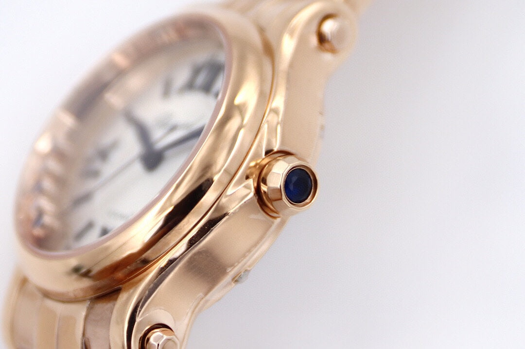 Happy Sport 36mm Pink Gold White Dial