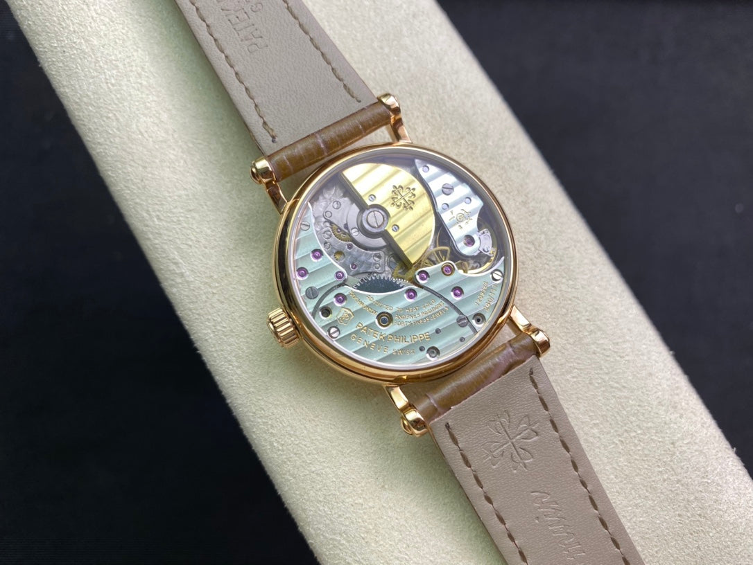 PATEK Calatrava 34.6mm Gold White Dial